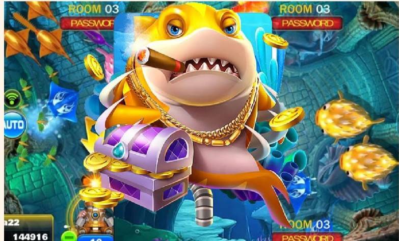 บรรยากาศฉากใต้น้ำสีสันสดใสสำหรับเกมยิงปลา dk7
