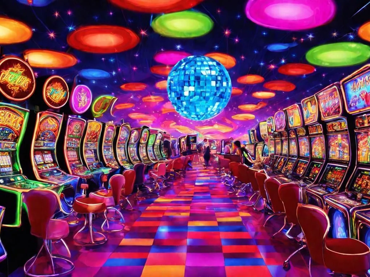 ภาพเกมสล็อตธีมสมบัติพร้อมรีลและสัญลักษณ์สีทอง