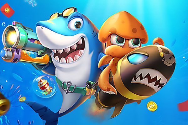 ฉากเกมยิงปลาและเป้าหมายเคลื่อนไหวใน dk7